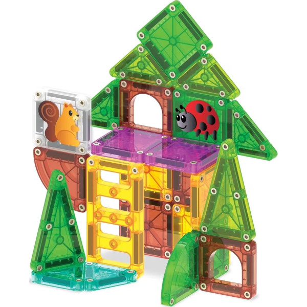 Magna-Tiles microMAGS Treehouse Travel 24 Τεμάχια – Μαγνητικά Πλακίδια STEM για Ταξίδι