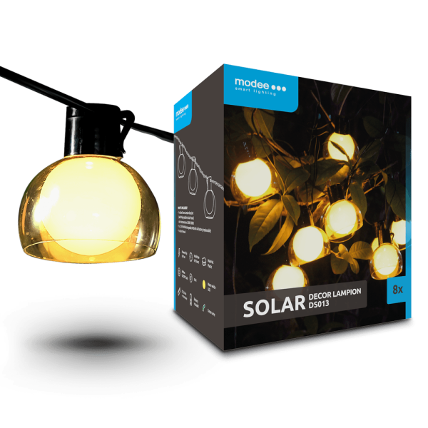 Modee Lighting LED Ηλιακή Γιρλάντα με 8 λαμπτήρες 4,4m