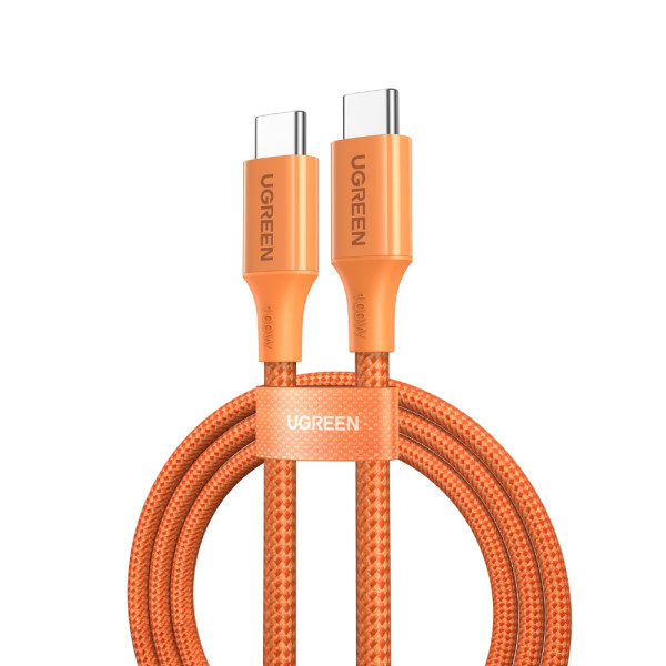 Καλώδιο UGreen L502/95493 USB-C σε USB-C PD Braided 100W 1m (Πορτοκαλί)
