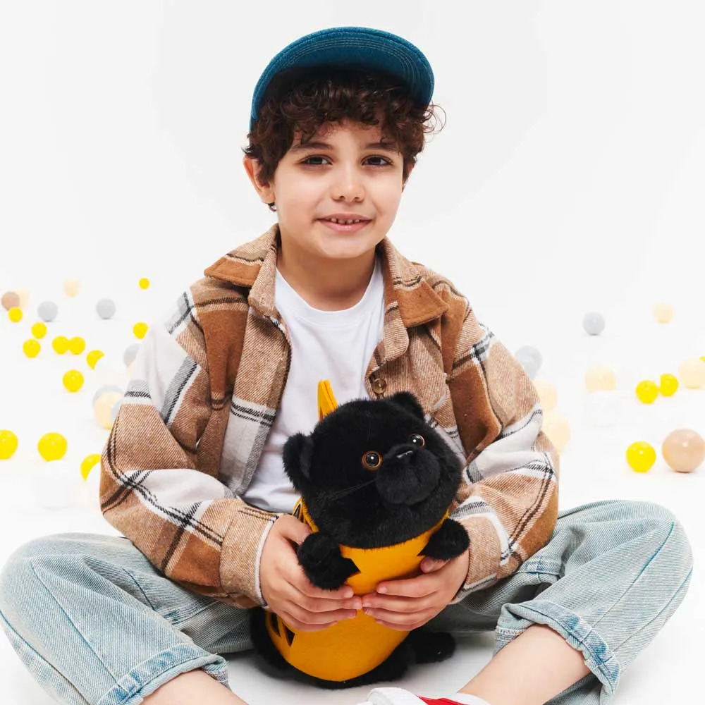 Milo & Millie Λούτρινη Γατούλα Μαύρο 35cm