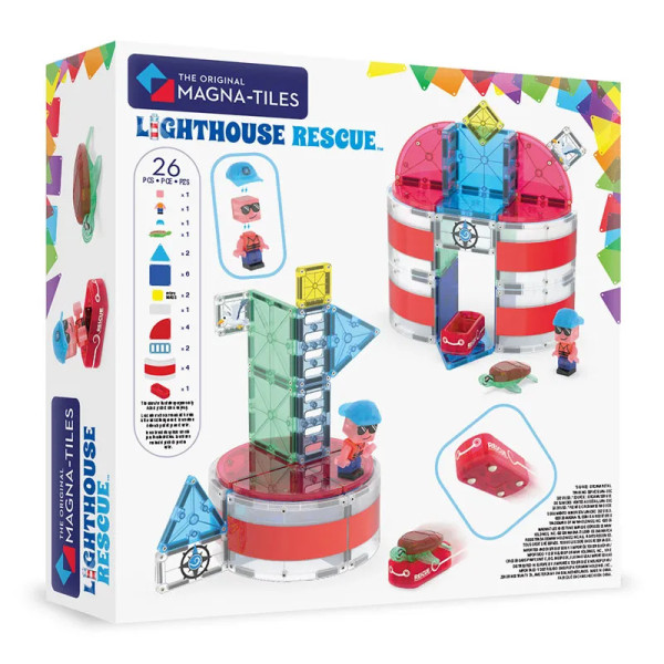 Magna-Tiles Μαγνητικό Παιχνίδι 26 κομματιών Lighthouse Rescue