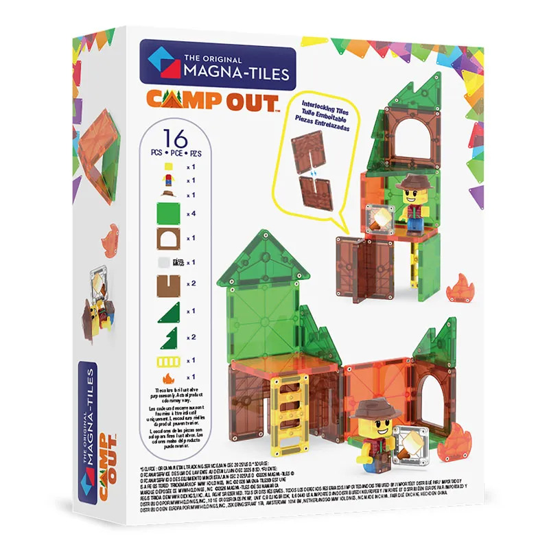 Magna-Tiles Μαγνητικό Παιχνίδι 16 κομματιών Camp Out