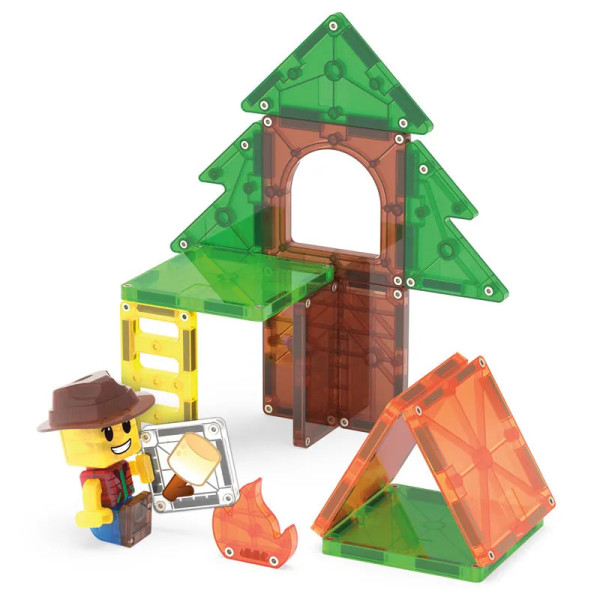 Magna-Tiles Μαγνητικό Παιχνίδι 16 κομματιών Camp Out