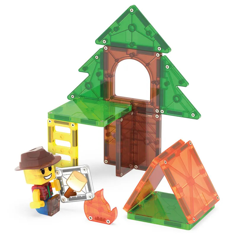 Magna-Tiles Μαγνητικό Παιχνίδι 16 κομματιών Camp Out