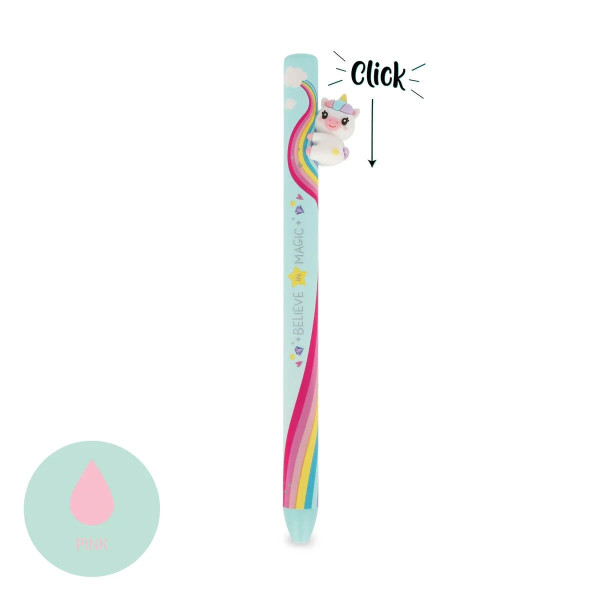 Legami HUG0004 Retractable Ballpoint Unicorn "Believe in Magic"- Free Hugs