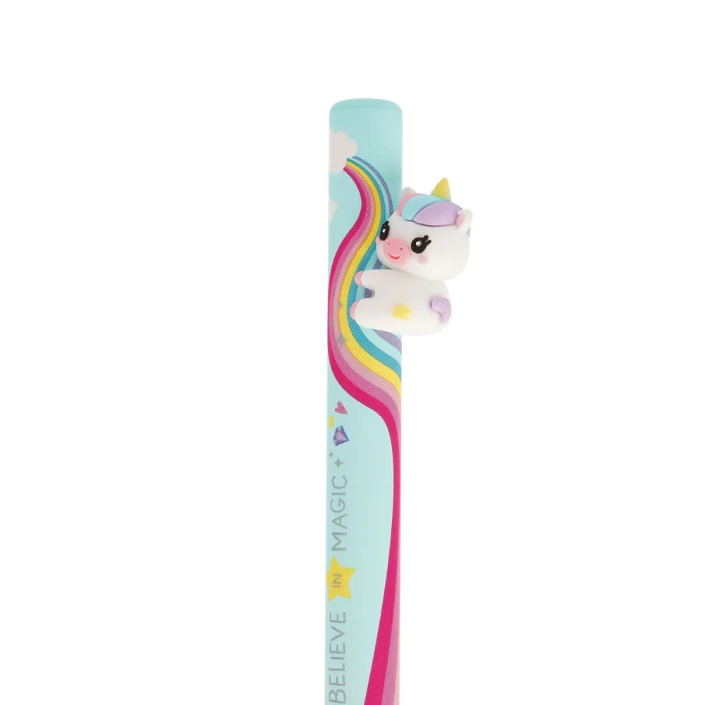 Legami HUG0004 Retractable Ballpoint Unicorn "Believe in Magic"- Free Hugs