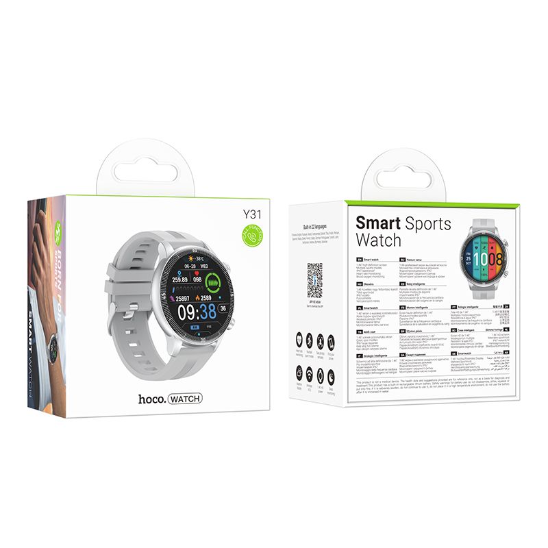 Hoco Y31 Smartwatch 1,46" TFT IP67 με call function (Silver)
