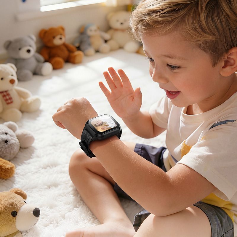 Hoco Smartwatch Y108 παιδικό με call function 1,69" 4G GPS (Μαύρο)