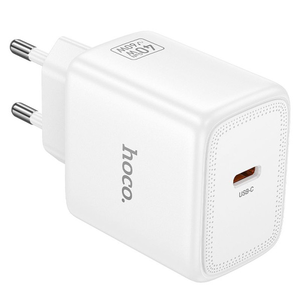 Φορτιστής Hoco N83 GaN USB-C PD AVS 40W max 60W (Λευκό)