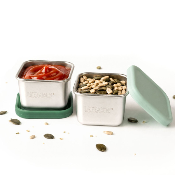Lekkabox Cubis Mini Δοχεία από ανοξείδωτο ατσάλι 2 τμχ - Forest