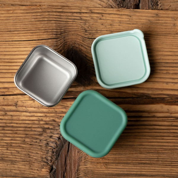 Lekkabox Cubis Mini Δοχεία από ανοξείδωτο ατσάλι 2 τμχ - Forest