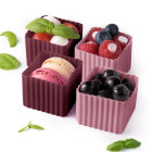 Lekkabox Bento Cups Θήκες Σιλικόνης 4 τμχ (Plum)