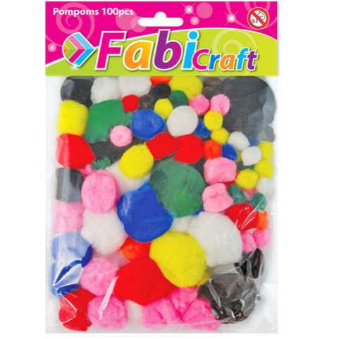 Fabi Pompoms 100τεμ Assorted