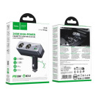 Hoco Z65B Φορτιστής αυτοκινήτου 1xUSB A + 1xUSB C+2x υποδοχές αναπτήρα PD QC3.0 max 240W/24V, 12V/120W