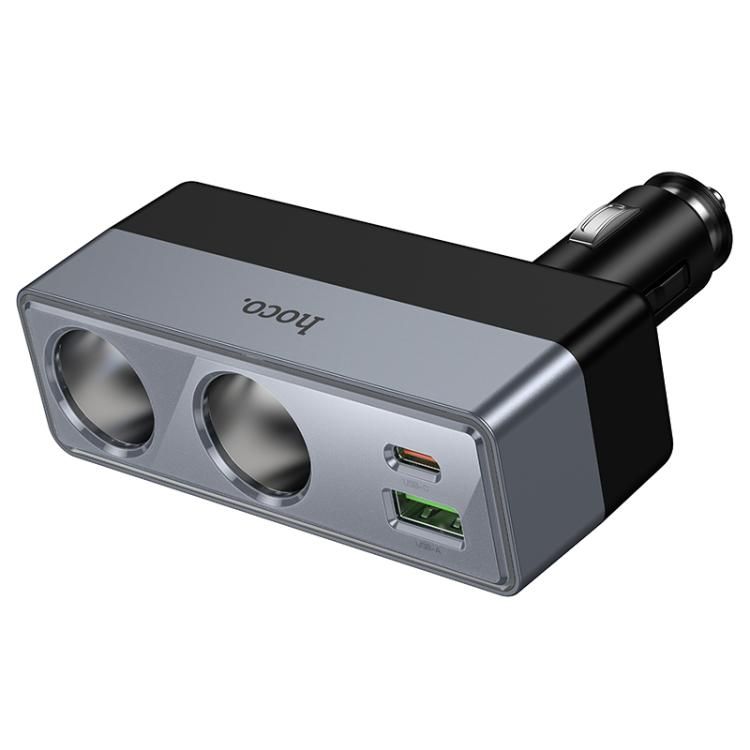 Hoco Z65B Φορτιστής αυτοκινήτου 1xUSB A + 1xUSB C+2x υποδοχές αναπτήρα PD QC3.0 max 240W/24V, 12V/120W