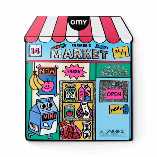 OMY Βιβλίο Ζωγραφικής με Αυτοκόλλητα Coloring Boutique - Farmer's Market