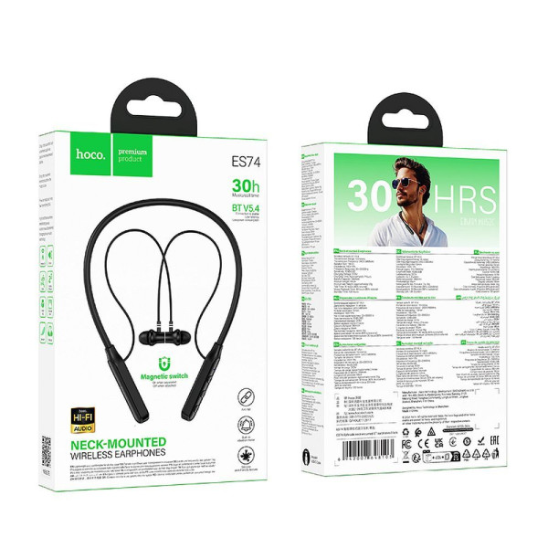 Hoco ES74  Neck-Mounted Wireless earphones (Μαύρο)