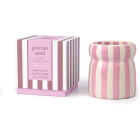Paddywax Cabana Φυτικό Κερί 184gr σε Λιλά Ριγέ Κεραμικό Δοχείο - Grecian Sand