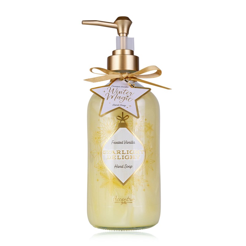 Accentra Winter Magic Σαπούνι Χεριών 500ml σε Γυάλινο Dispenser Frosted Vanilla