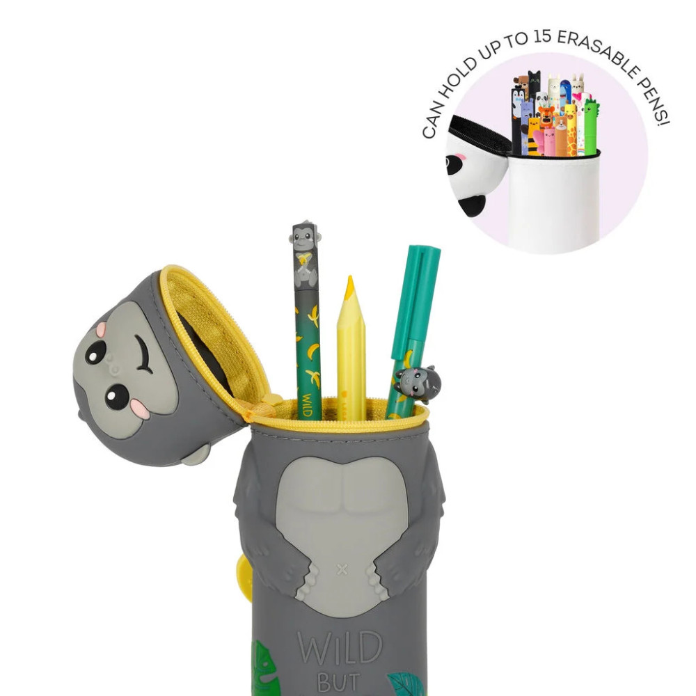 Legami Kawaii Κασετίνα Soft Silicone Pencil Case - Gorilla "Wild but Kind"