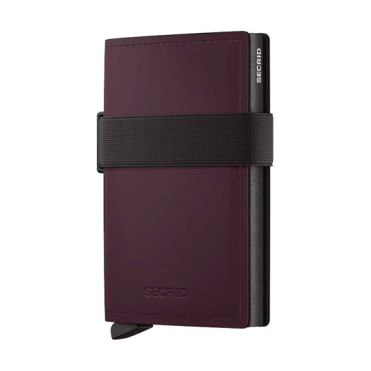Secrid Bandwallet Δερμάτινο Πορτοφόλι Καρτών Matte (Plum)