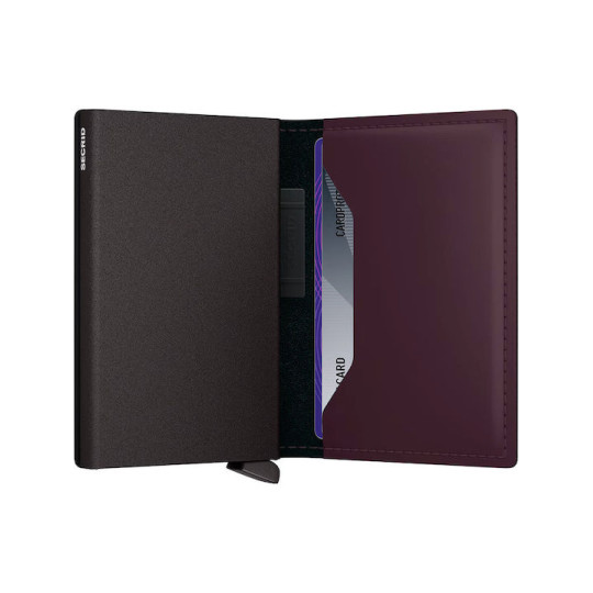 Secrid Bandwallet Δερμάτινο Πορτοφόλι Καρτών Matte (Plum)