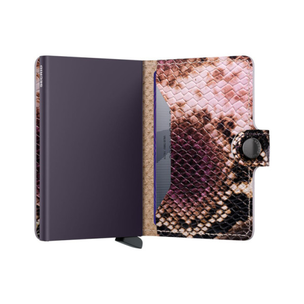 Secrid Miniwallet Πορτοφόλι Serpent Leather (Purple)