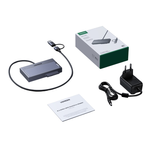 UGreen D320/75621EU Μετατροπέας USB 3.2/USB-C σε M.2 NVMe/SATA