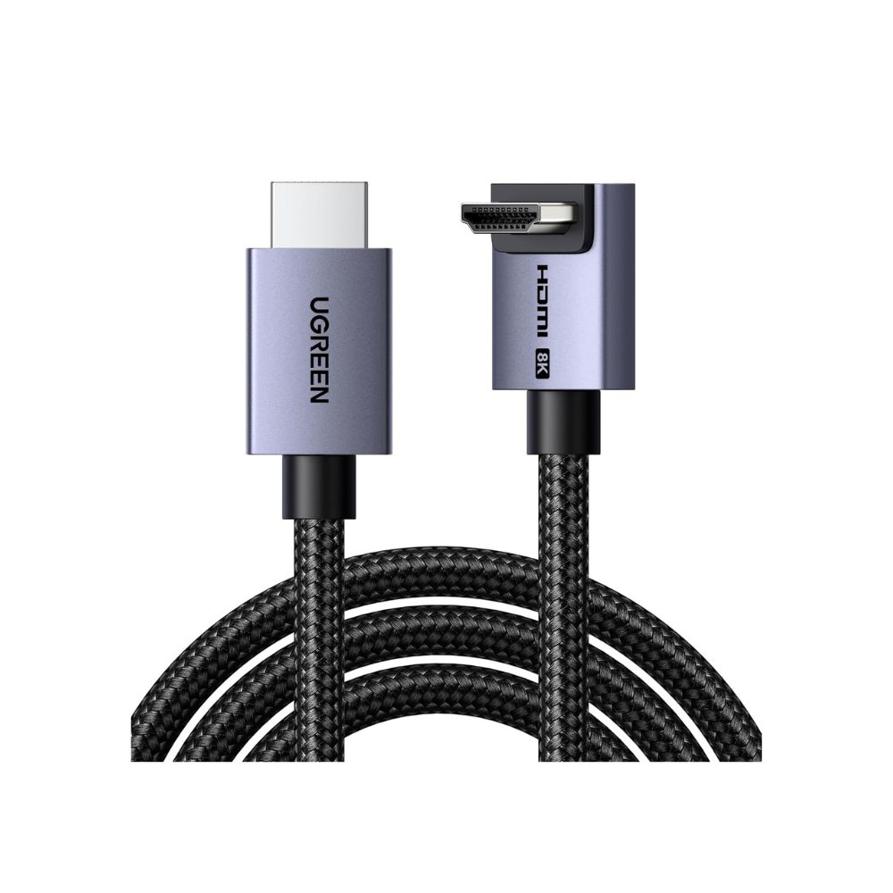 Ugreen καλώδιο με γωνία 90° HD188/85169 HDMI M/M 8K/60Hz 2m (Μαύρο)