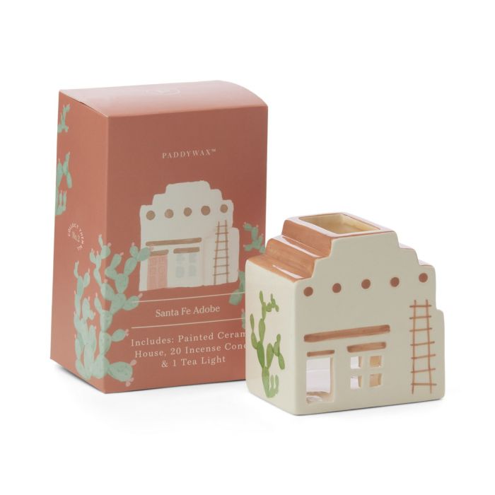 Paddywax Κεραμικό Σπιτάκι με Αρωματικούς Incense Κώνους & Ρεσω - No.03 Santa Fe Adobe Style