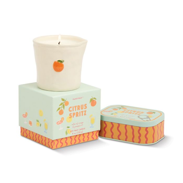 Paddywax Bistro Orange Φυτικό Κερί 226gr σε Κεραμικό Δοχείο - Citrus Spritz