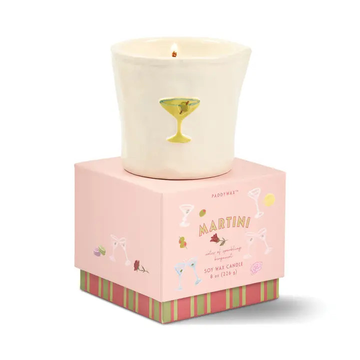 Paddywax Bistro Martini Φυτικό Κερί 226gr σε Κεραμικό Δοχείο - Lemon & Violet