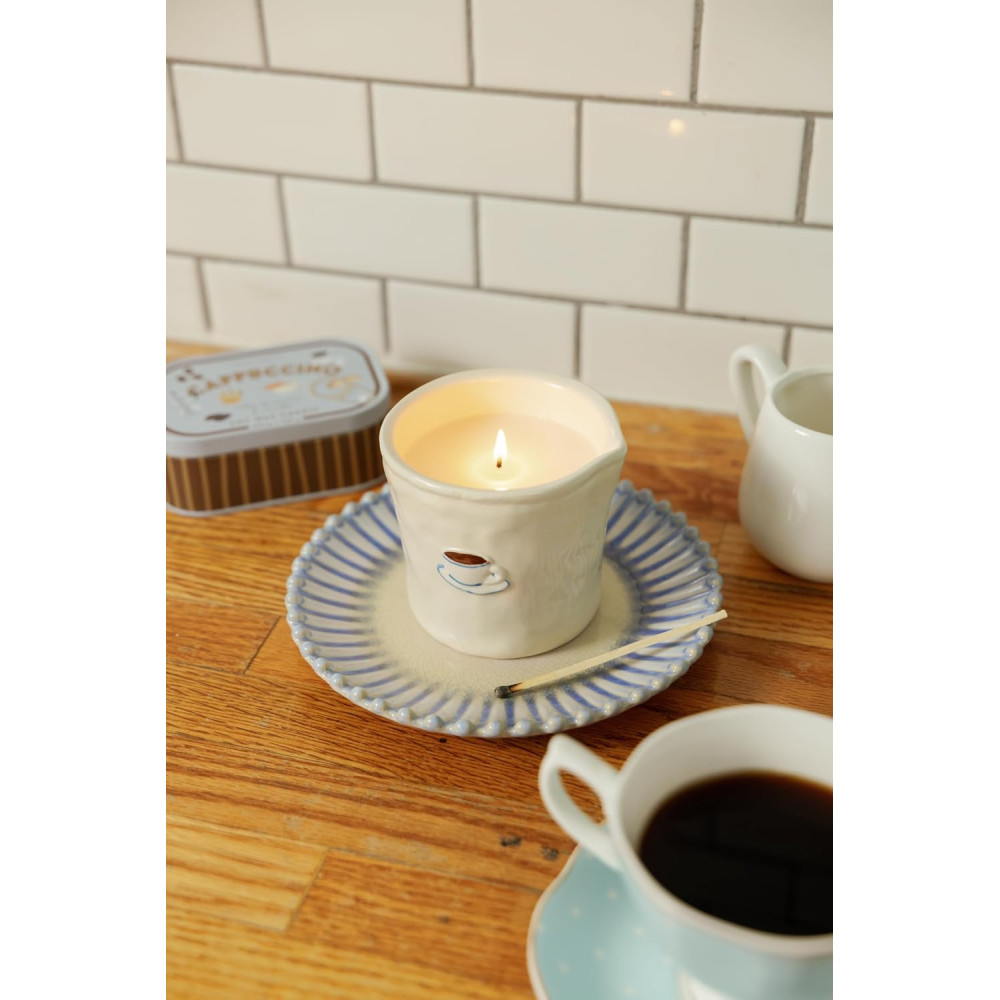 Paddywax Bistro Cappuccino Φυτικό Κερί 226gr σε Κεραμικό Δοχείο - Chocolate & Cherry