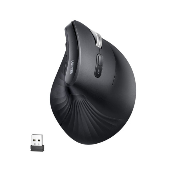 Ugreen MU008/85765 Ασύρματο Ποντίκι Multi-Mode Vertical Mouse 2.4GHz/BT (Μαύρο)