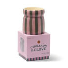 Paddywax Cabana Φυτικό Κερί 184gr σε Ρόζ/Πράσινο Ριγέ Κεραμικό Δοχείο - Cinnamon & Clove