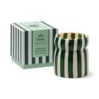 Paddywax Cabana Φυτικό Κερί 184gr σε Teal Ριγέ Κεραμικό Δοχείο - Isla Fresa