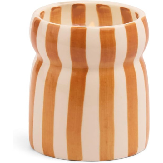 Paddywax Cabana Φυτικό Κερί 184gr σε Πορτοκαλί Ριγέ Κεραμικό Δοχείο - Sienna Sunset