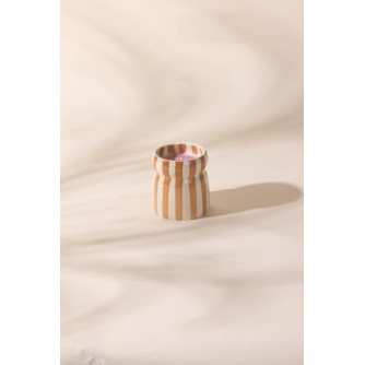Paddywax Cabana Φυτικό Κερί 184gr σε Πορτοκαλί Ριγέ Κεραμικό Δοχείο - Sienna Sunset