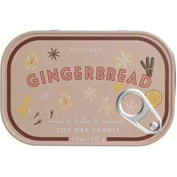 Paddywax Bistro Gingerbread Φυτικό Κερί 127gr σε Μεταλλικό Δοχείο Κονσέρβα - Gingerbread