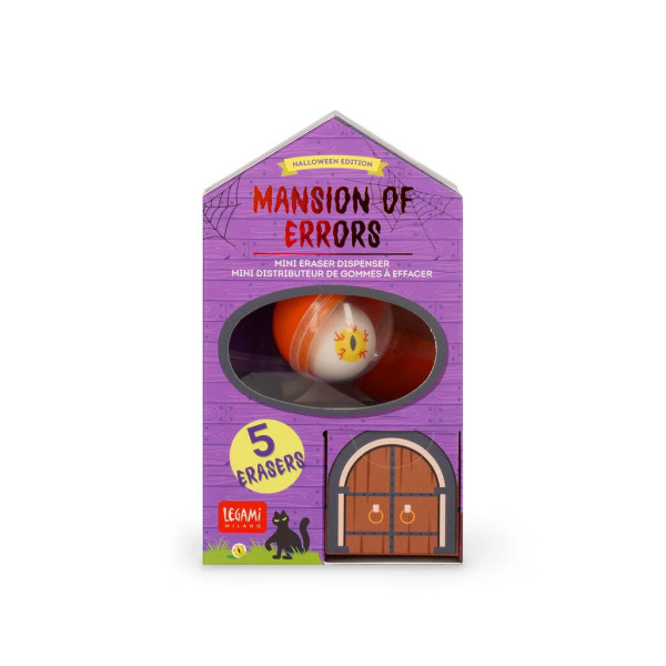 Legami Halloween Mini Eraser Dispenser - Mansion of Errors