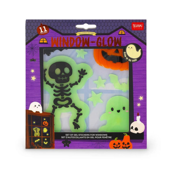 Legami Halloween Σετ 11 Αυτοκόλλητα για Παράθυρα - Windo-Glow