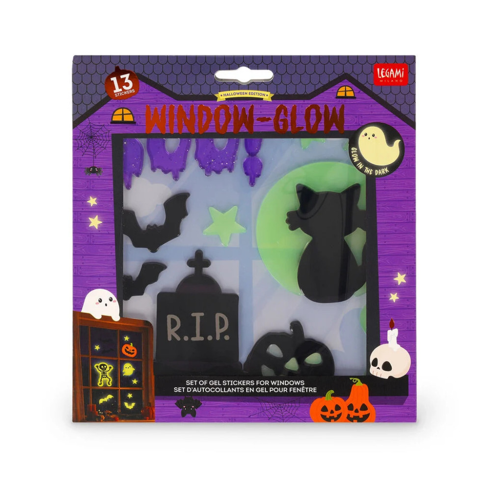 Legami Halloween Σετ 13 Αυτοκόλλητα για Παράθυρα - Windo-Glow