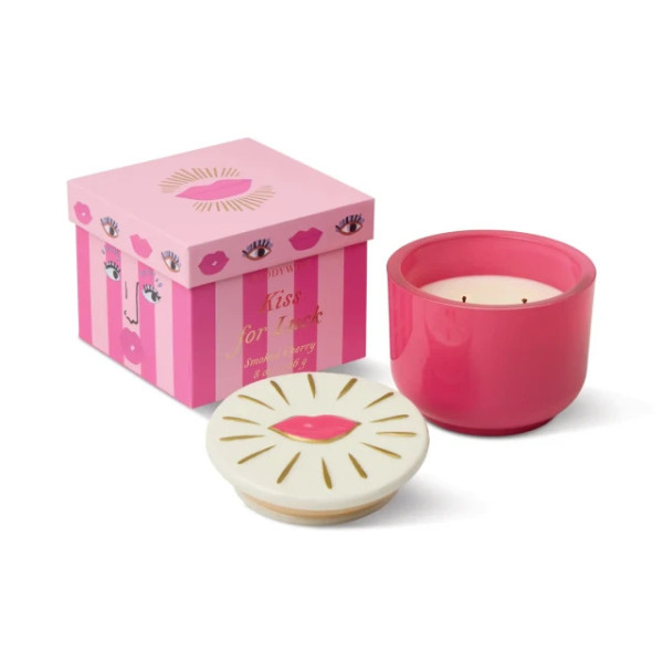 Paddywax Charmed Γυάλινο Κερί Σόγιας With Lips Lid - Smoked Cherry