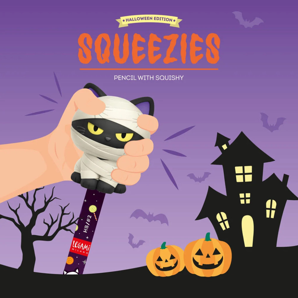 Legami Halloween Μολύβι Squishy Mummy Cat "Nine Lives Later"