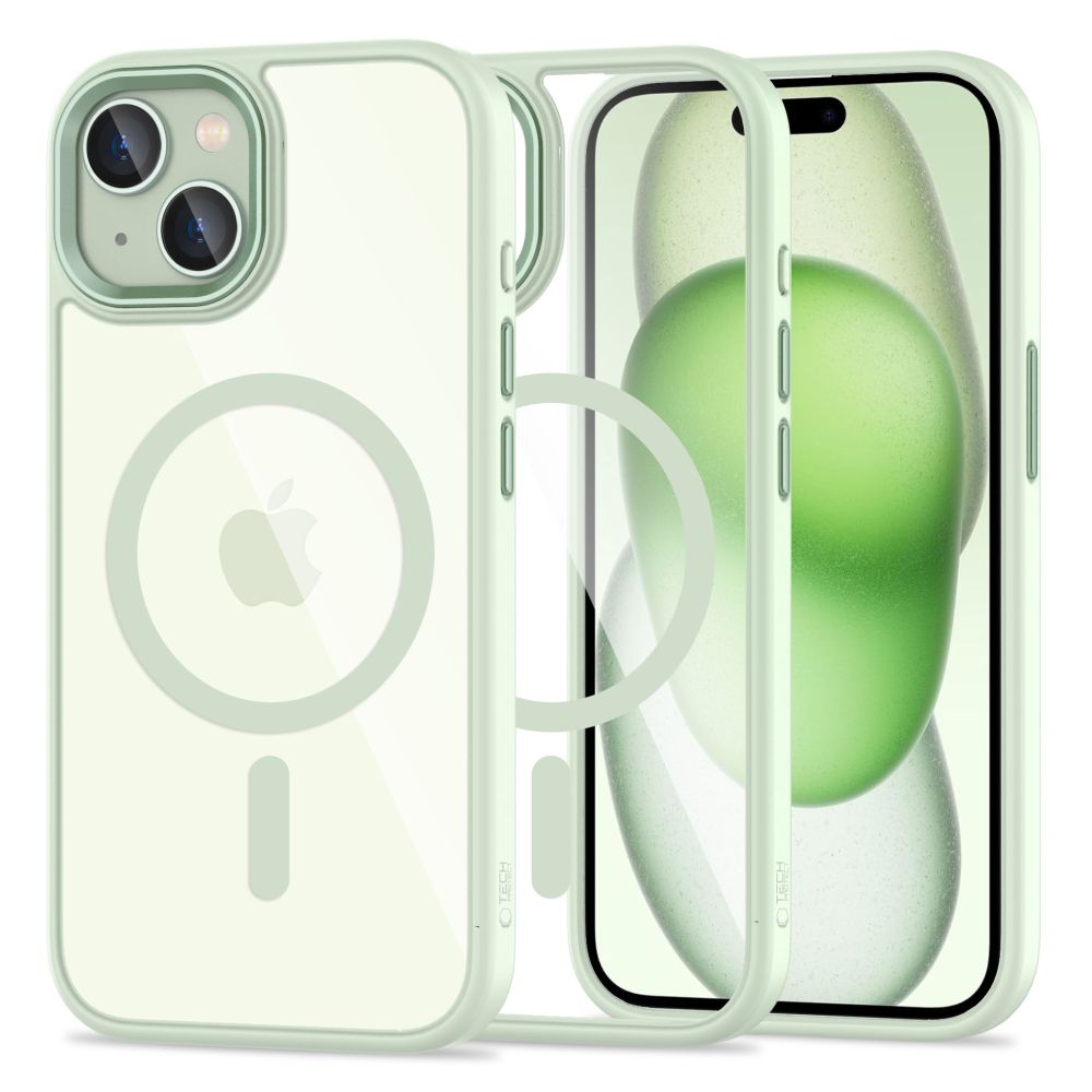 Tech-Protect Θήκη Magmat Magsafe για iPhone 15 (Green/Clear)