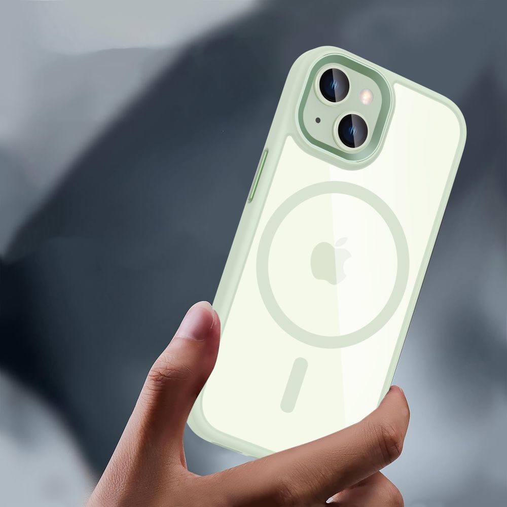 Tech-Protect Θήκη Magmat Magsafe για iPhone 15 (Green/Clear)