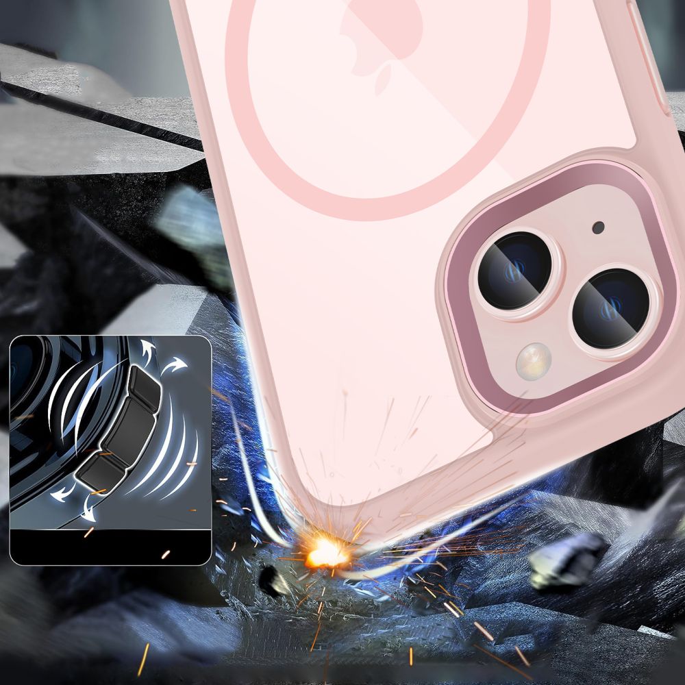 Tech-Protect Θήκη Magmat Magsafe για iPhone 15 (Pink/Clear)