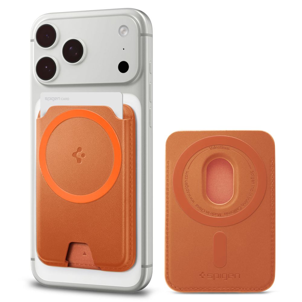 Spigen Valentinus MAGFIT+ Magsafe Card Holder Θήκη Καρτών Metallic Orange) 