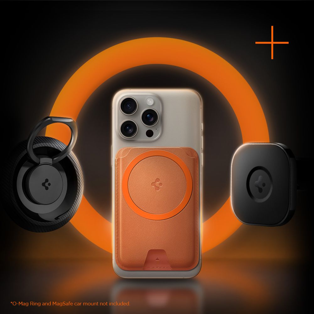 Spigen Valentinus MAGFIT+ Magsafe Card Holder Θήκη Καρτών Metallic Orange) 