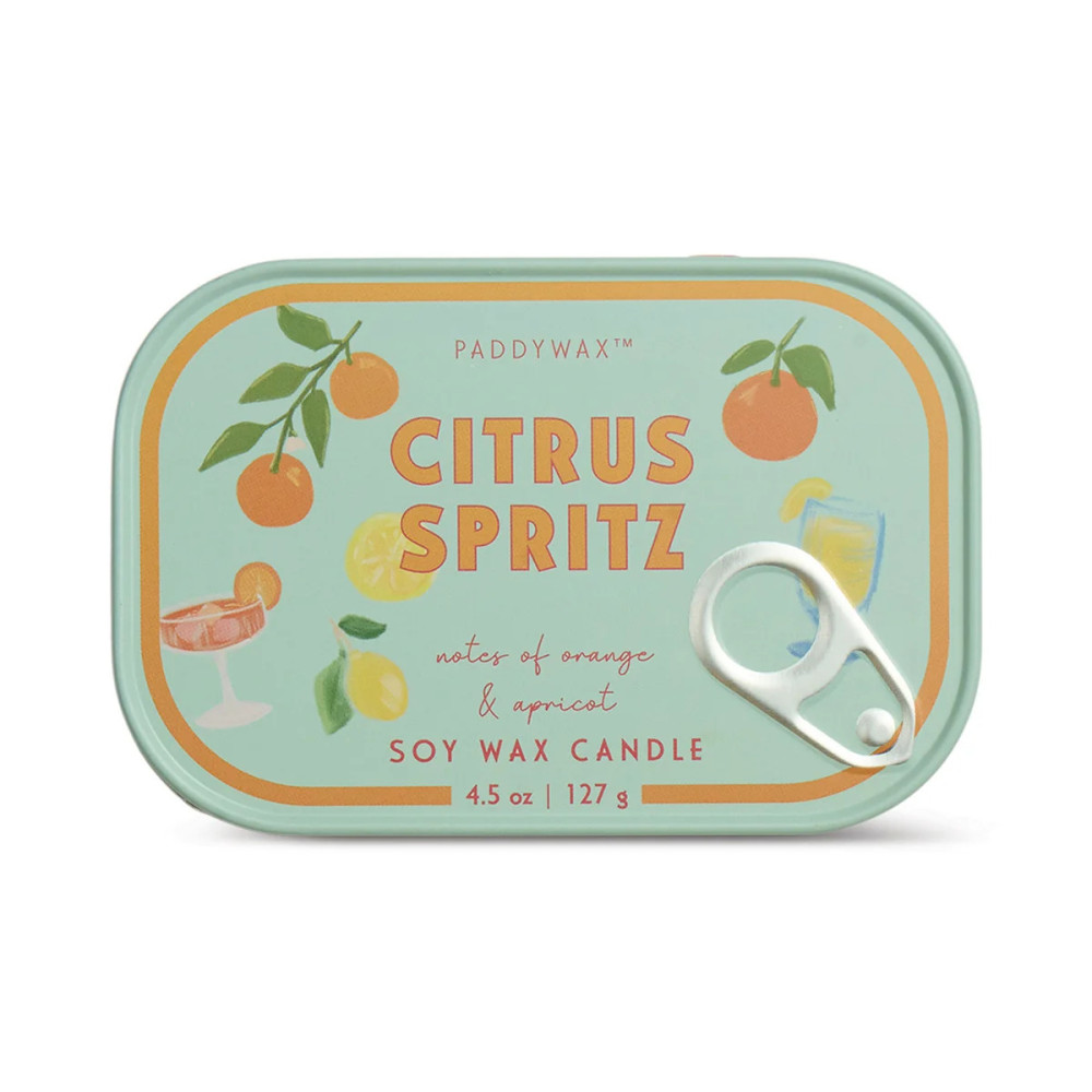 Paddywax Bistro Orange Φυτικό Κερί 127gr σε Μεταλλικό Δοχείο Κονσέρβα - Citrus Spritz